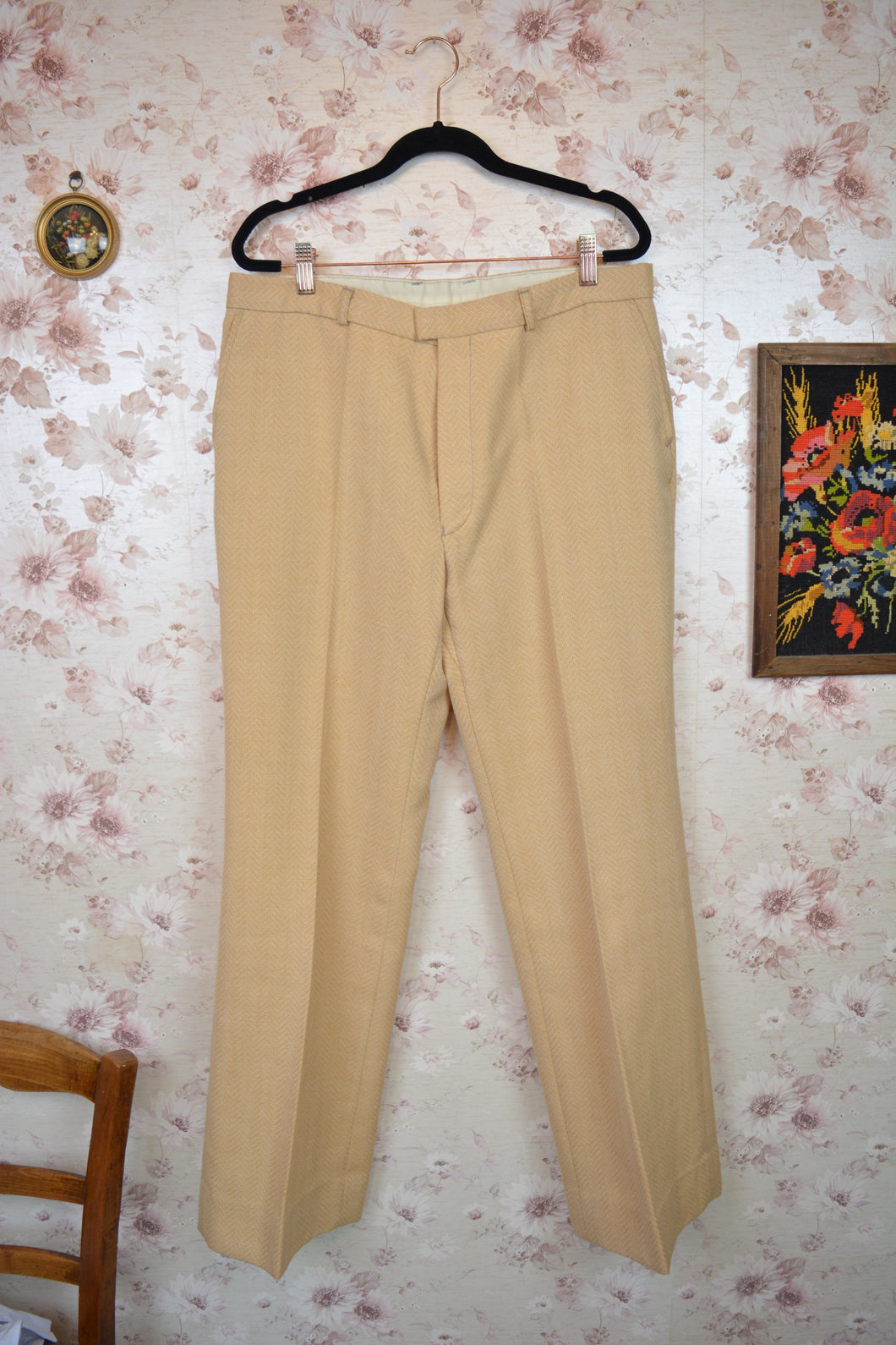 Pantalon large jaune orangé T.L