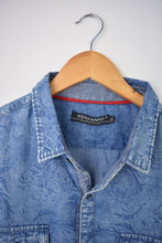 Charger l&#39;image dans la galerie, Chemise manches courtes bleue à motifs T.XL
